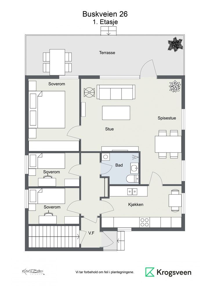 Planskisse 1. etasje. 