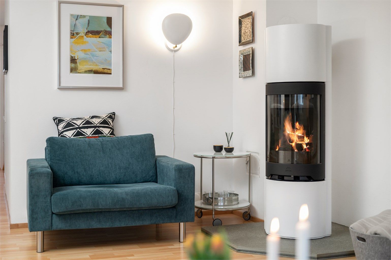 Peisovnen har ekstra god størrelse, og utgjør et blikkfang i rommet. 