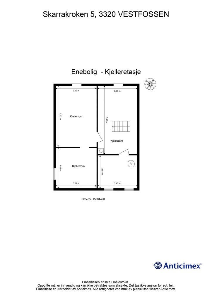 Plantegning kjelleretasje