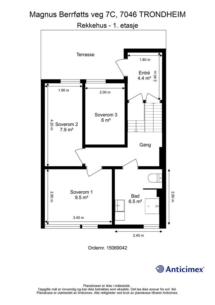 Planskisse 1. etasje. 