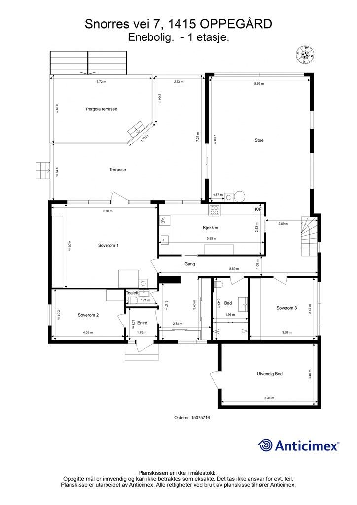 Plantegning - 1 etasje