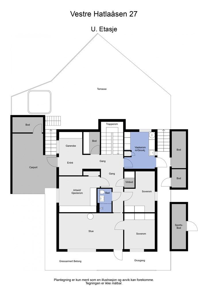 2 D plantegning underetasje