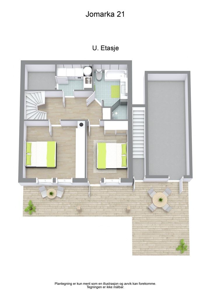 3 D plantegning underetasje