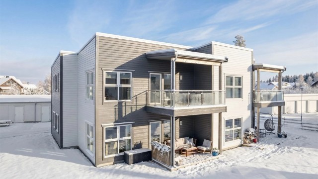 Velkommen til Granhaugkroken 8 - Foto: Frode Røang (digitalt illustrert vinterbilde)