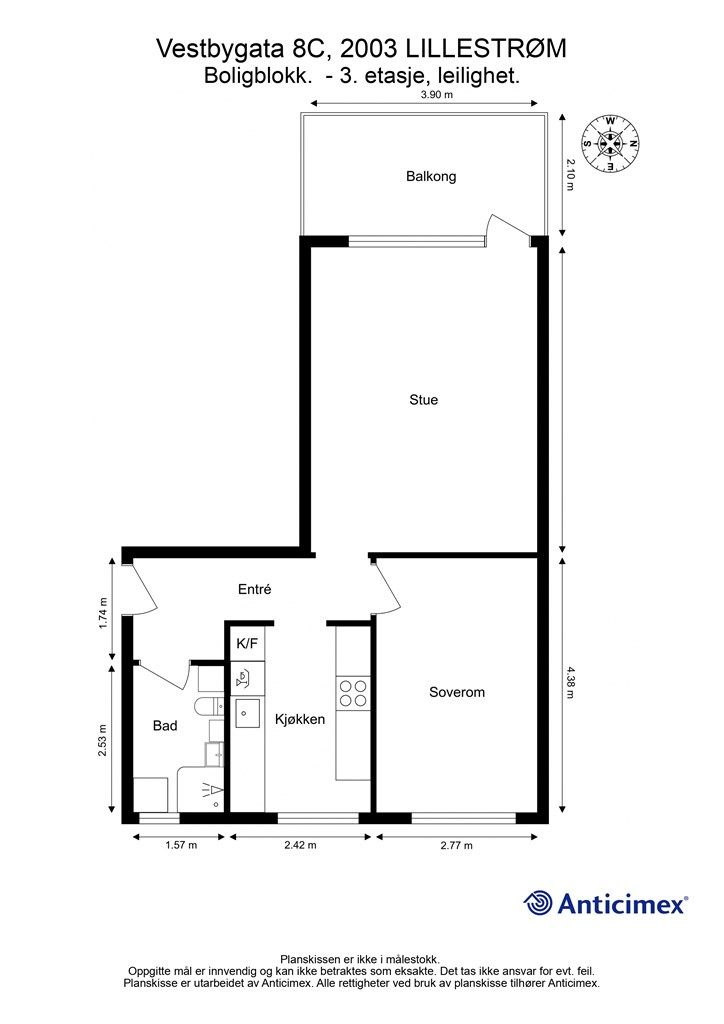 Plantegning 3. etasje 