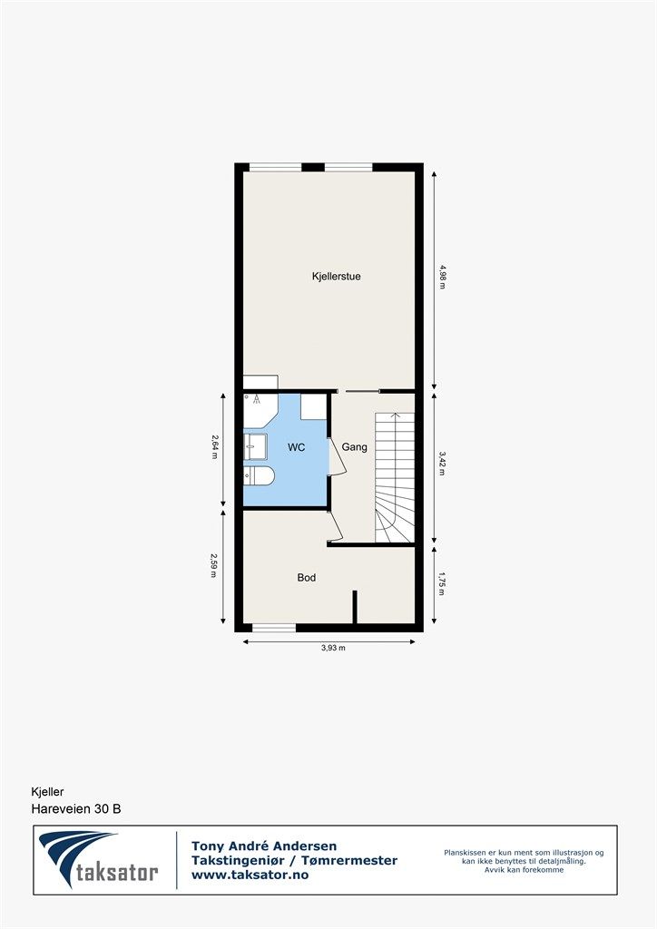 Vi starter med plantegning slik at du får orientert deg i kjelleren!