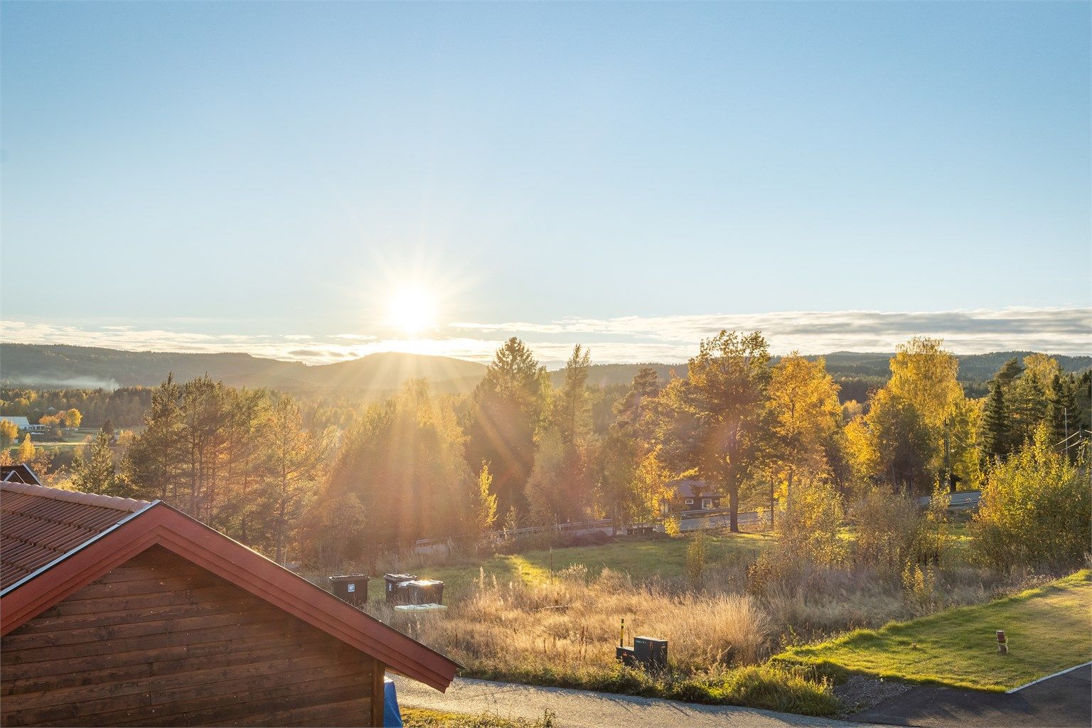 Utsikt fra terrassen.