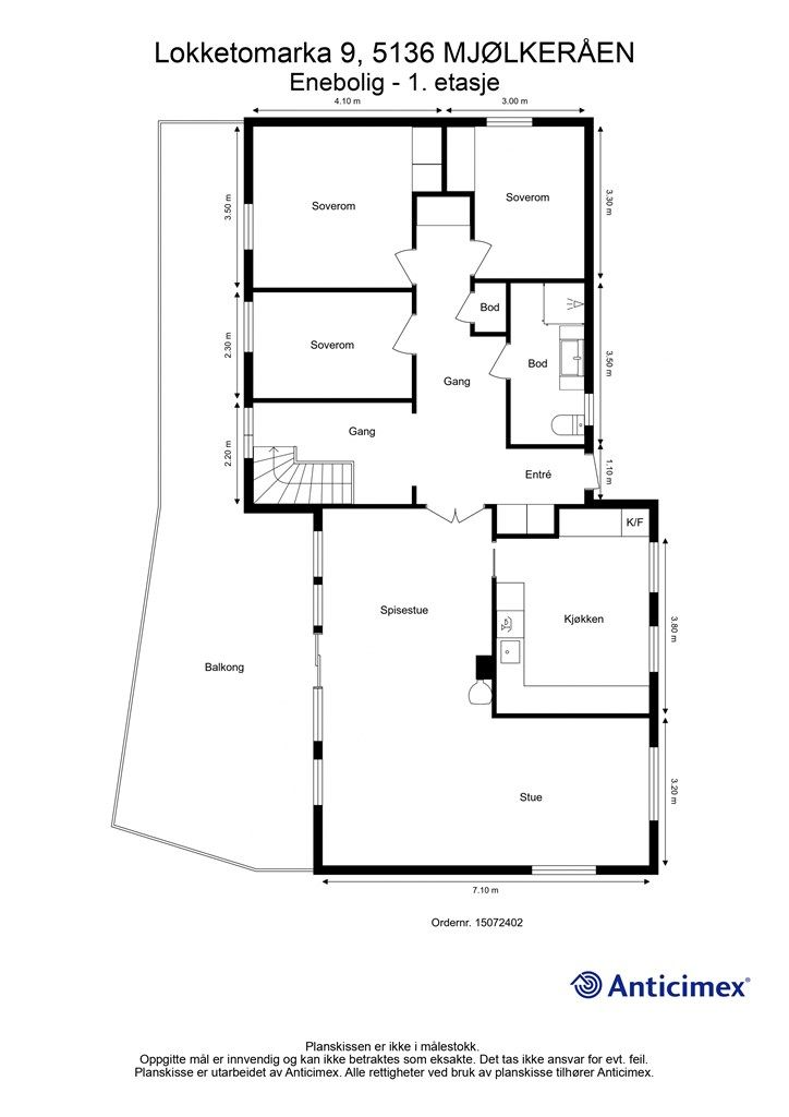 Plantegning 1. etasje.