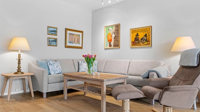 Her er det fleksible møbleringsmuligheter.