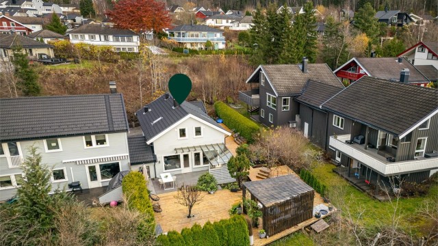 Flott intern beliggenhet i enden av boligfeltet og innerst i blindvei. Foto: Stine Prøitz Jørgensen