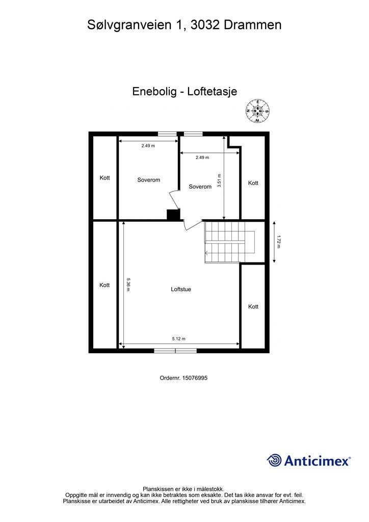 Plantegning - Loftetasje