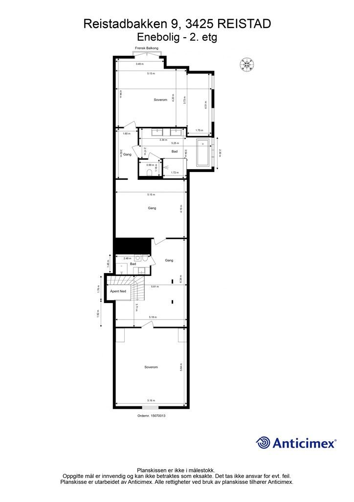 Plantegning - 2. etasje
