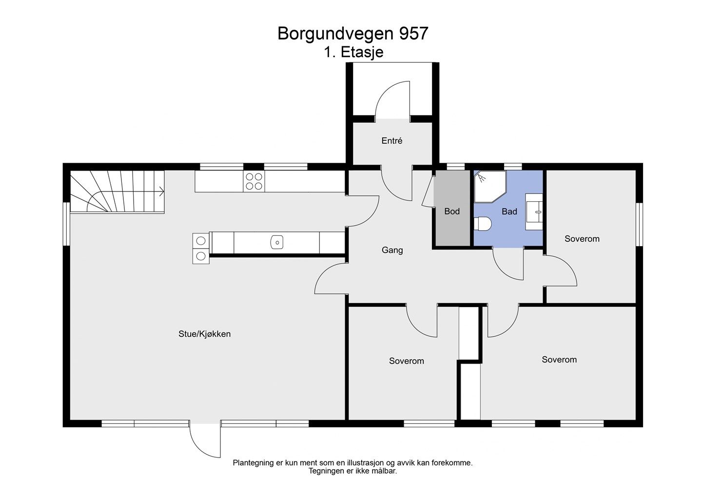 2D planøsning hovedetasje