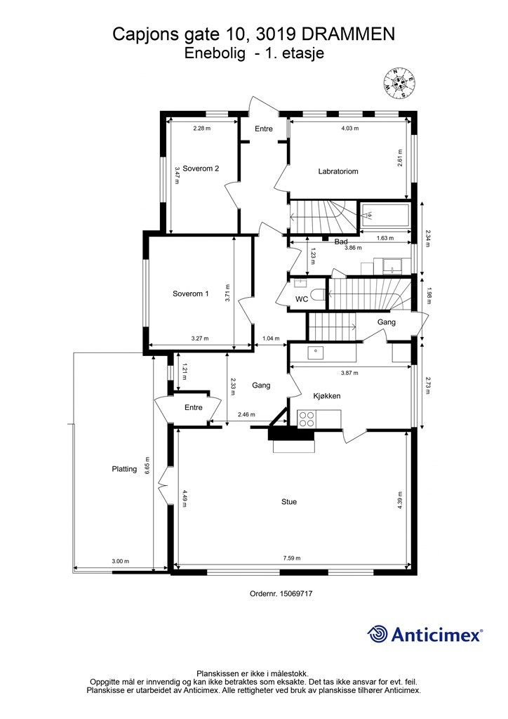 Plantegning - 1. etasje