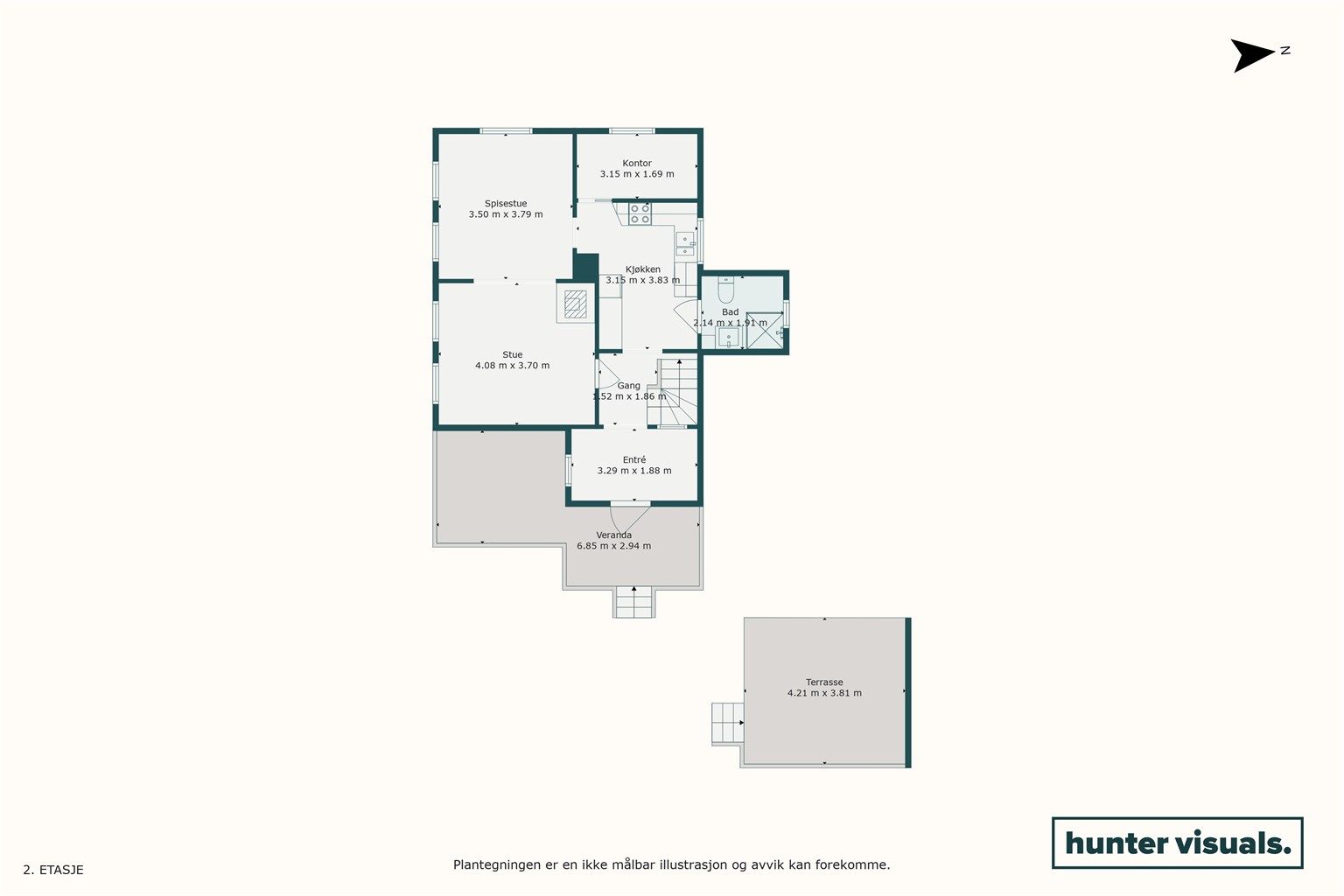 Plantegning hovedetasje