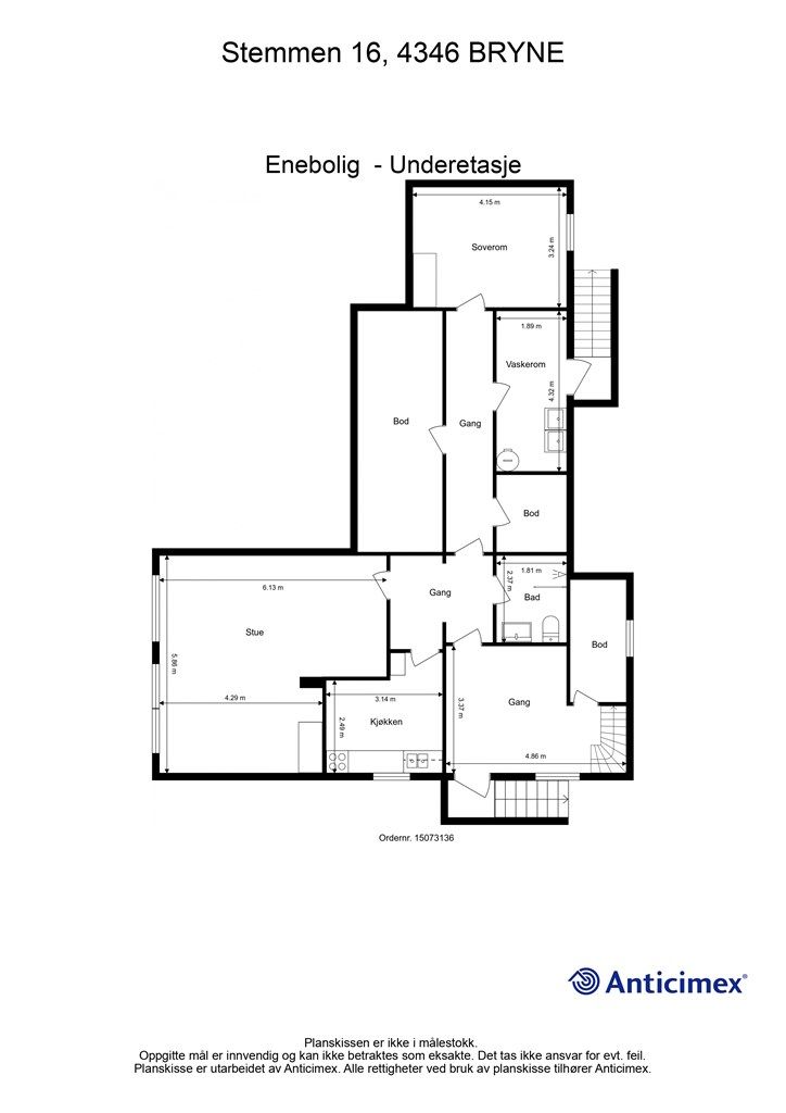 Plantegning underetasje
