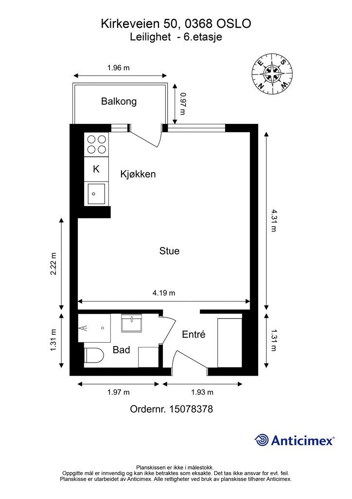 Plantegning- 6.etasje