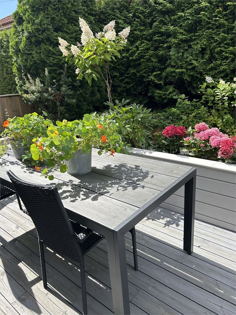 Hagen er meget pent beplantet (selgers private bilde).