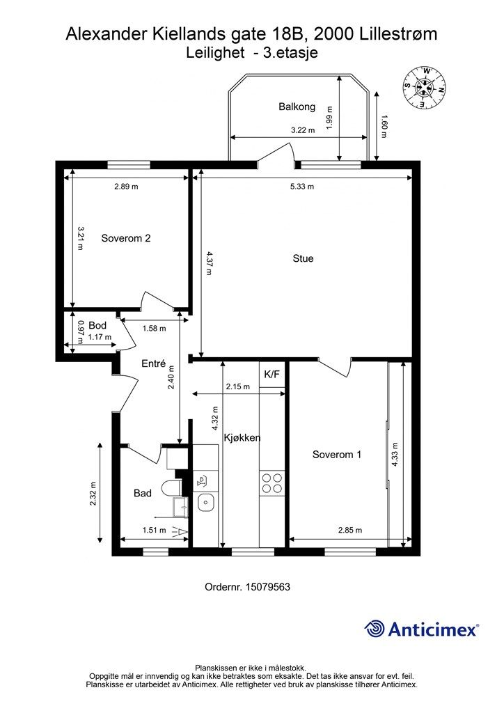 Plantegning-Leilighet - 3.etasje