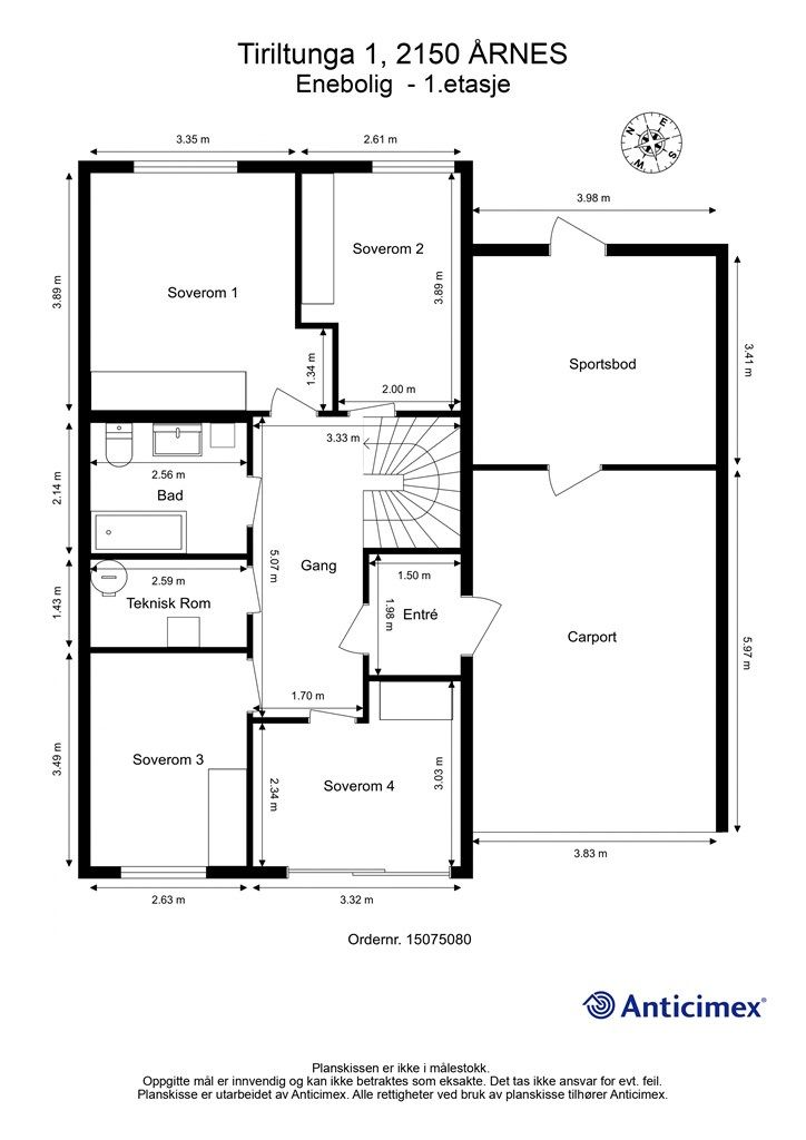 Plantegning - 1.etasje