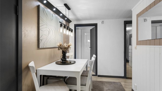 Innredet spisestue i hybel - Rommet er ikke godkjent for varig opphold