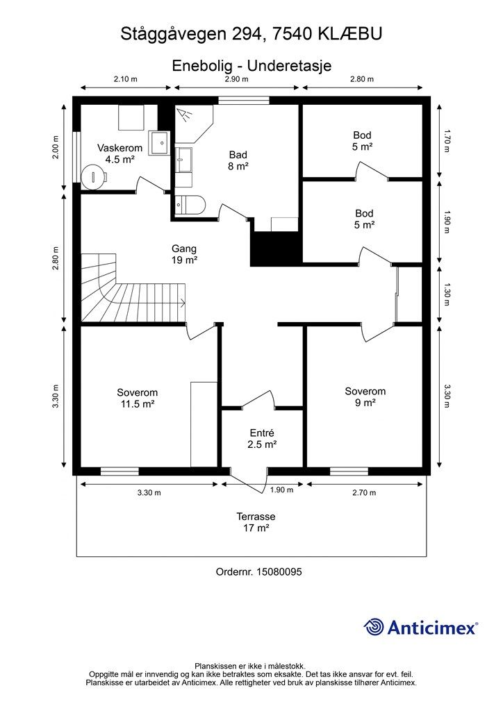 Planskisse underetasje.