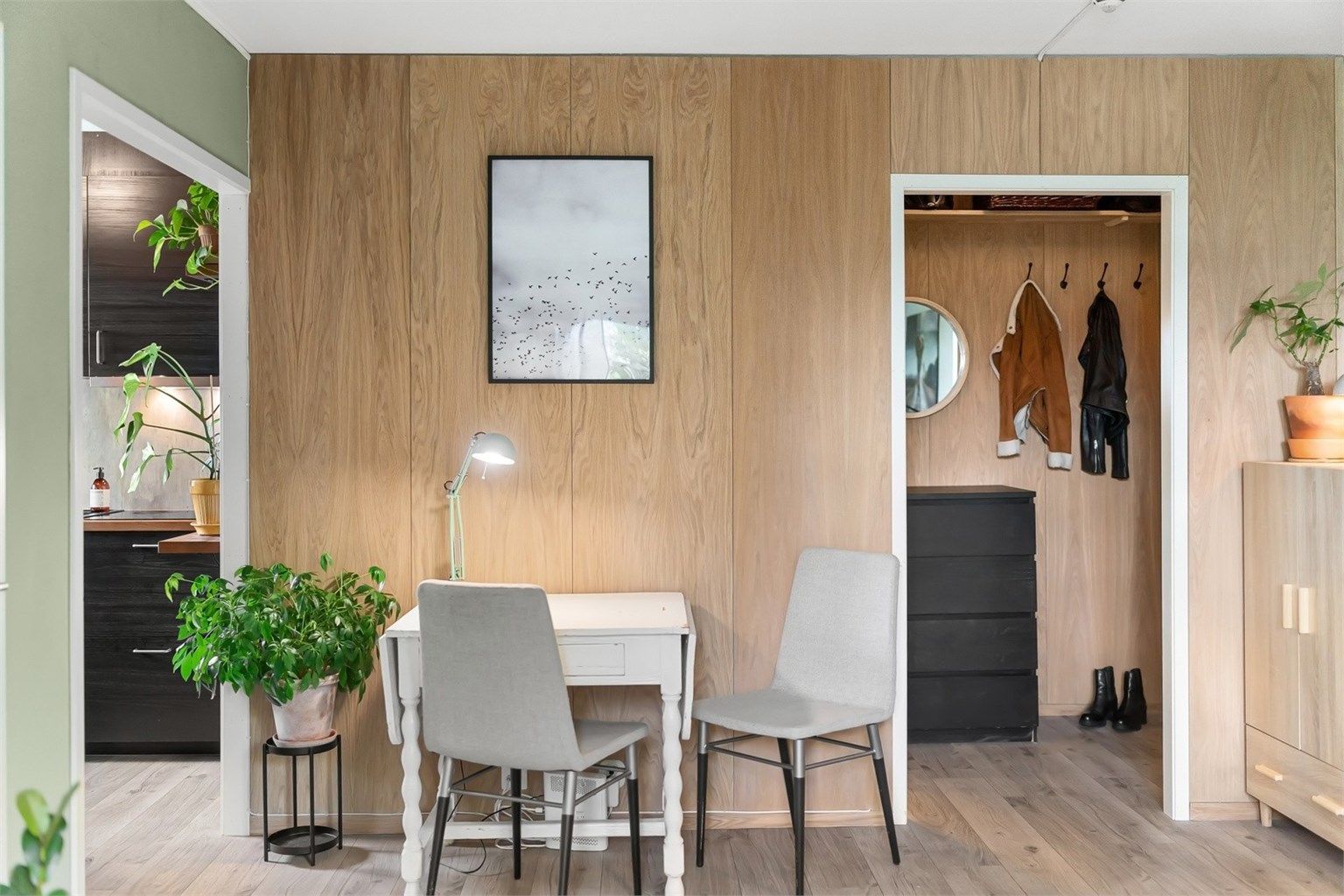 Plass til eget spiseområde.