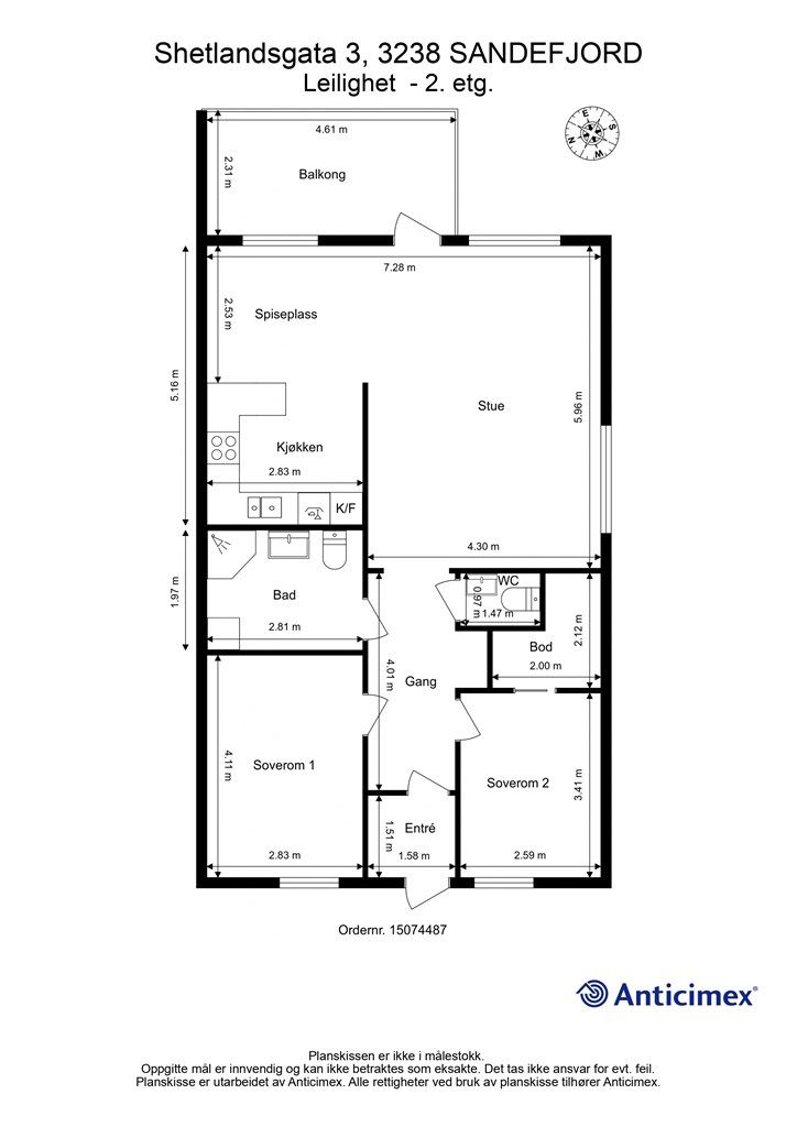 Plantegning - 2. etasje