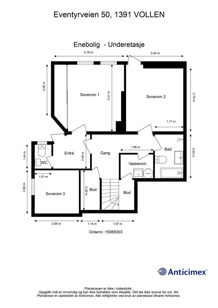 Plantegning - Underetasje