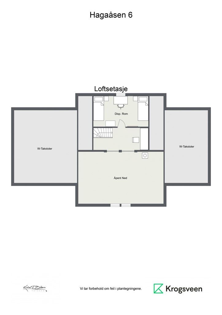 Planskisse loftsetasje. 