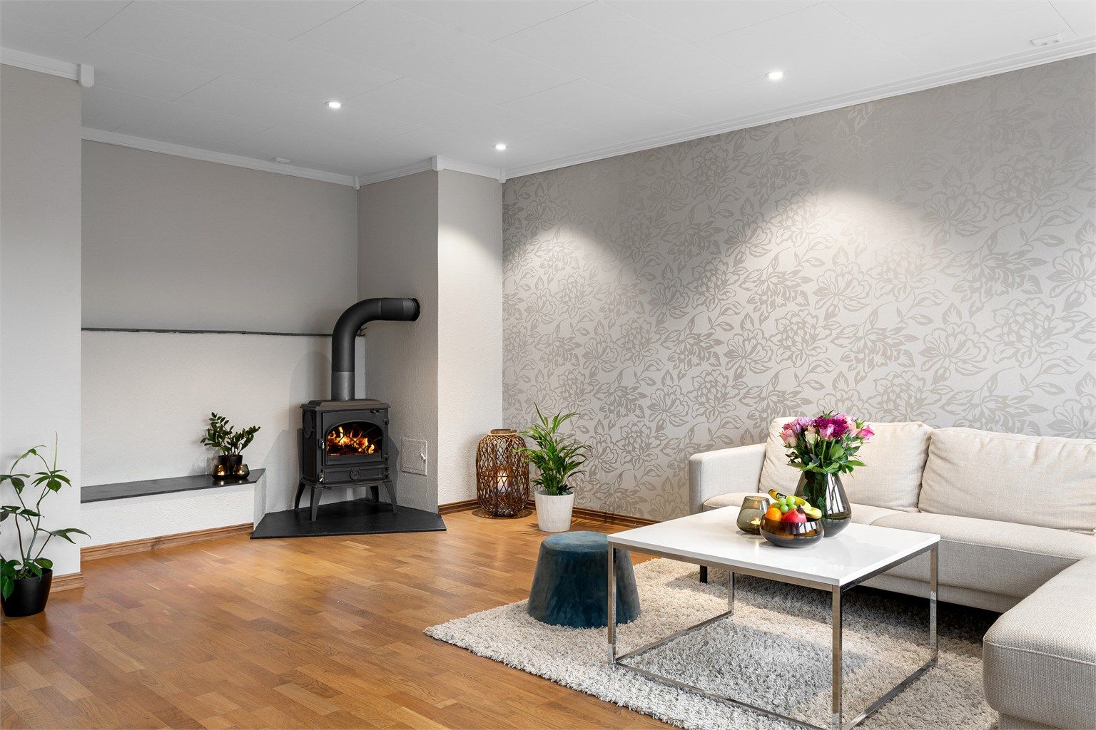 Oppvarming via vedovn og panelovn