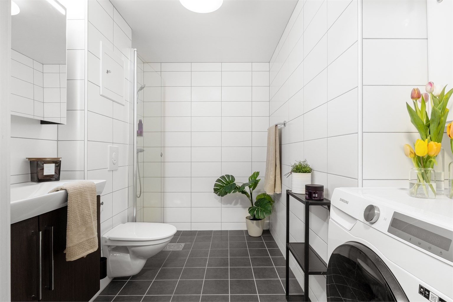 Badet er renovert i 2017 av borettslaget. 