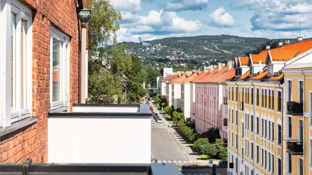 Her kan du nyte flott utsikt mot Holmenkollen.