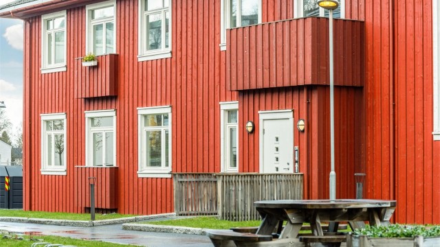 Meget pent uteområde i sameiet. Låsesystem for sykler.