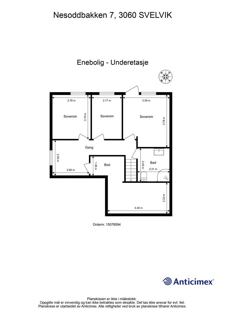 Plantegning - Underetasje