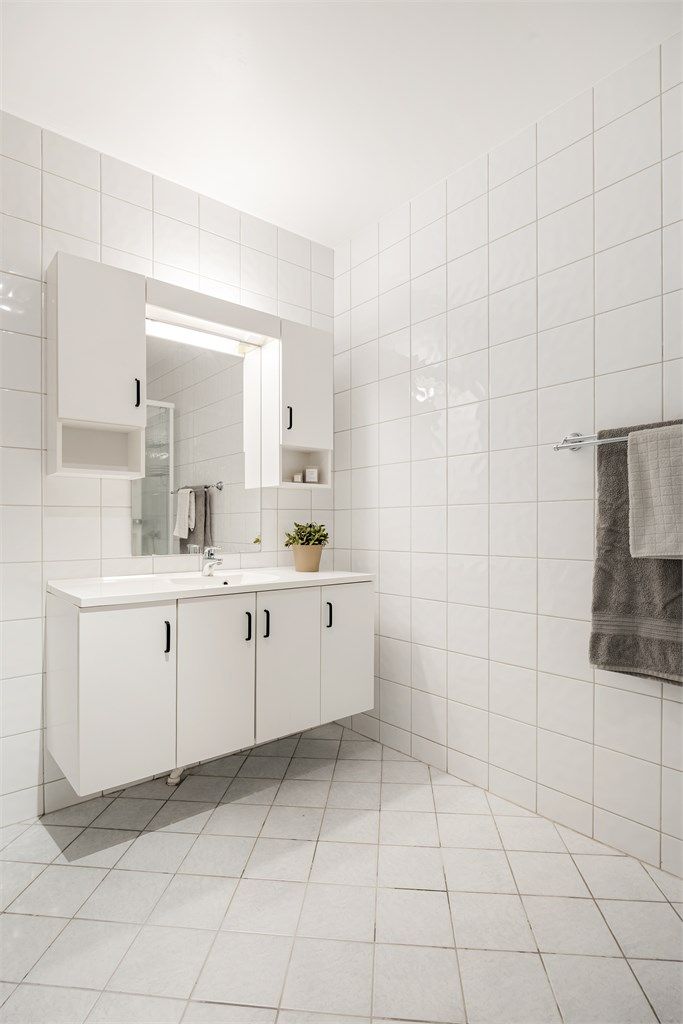 Flislagt bad med gulvvarme