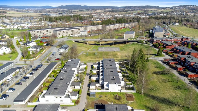Området har en god blanding av boliger og grønne lunger.