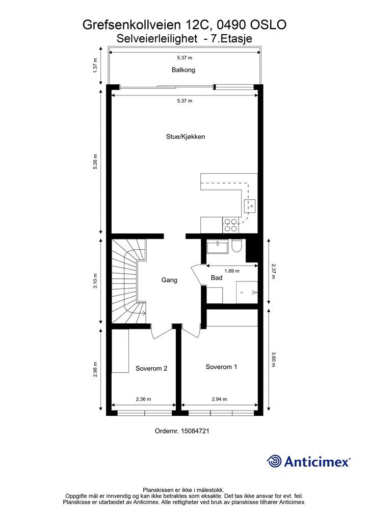 Plantegning 7.Etasje