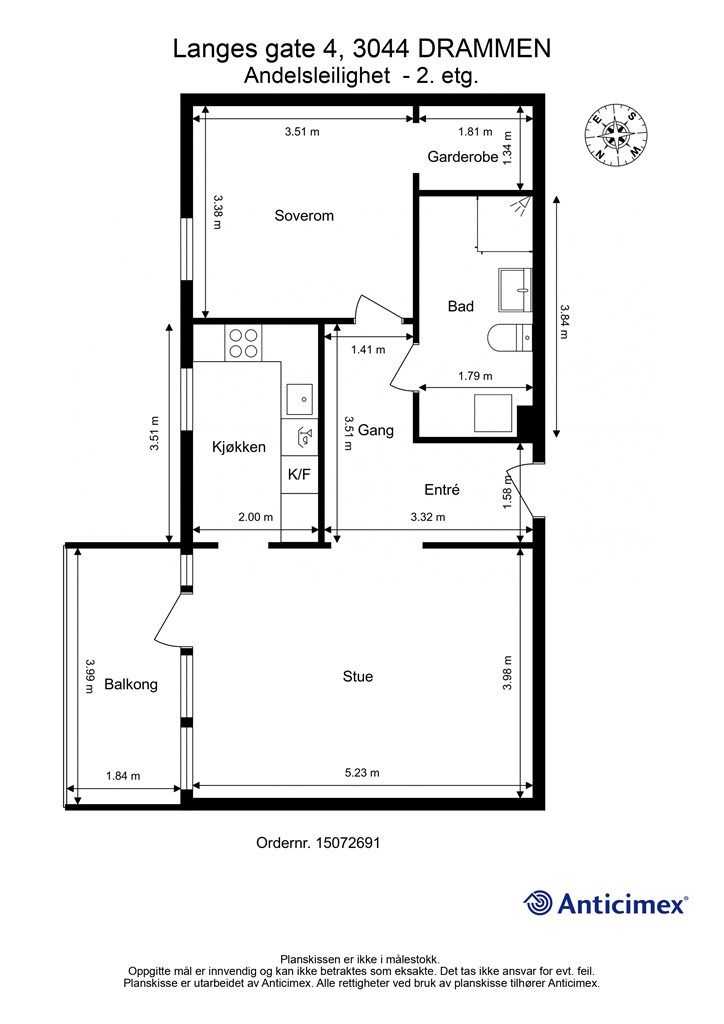 Plantegning - 2. etasje