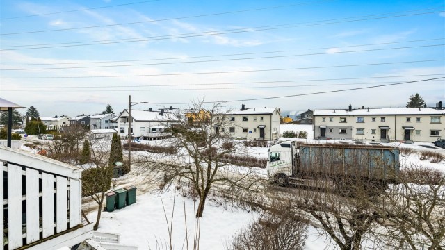 Utsikt fra balkongen.