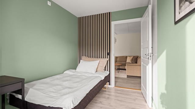 Også her er det det valgt lekre detaljer for å skape et moderne preg