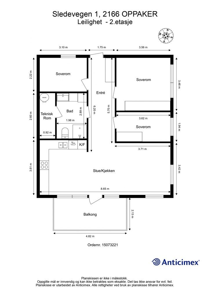 Plantegning 2. etasje. 