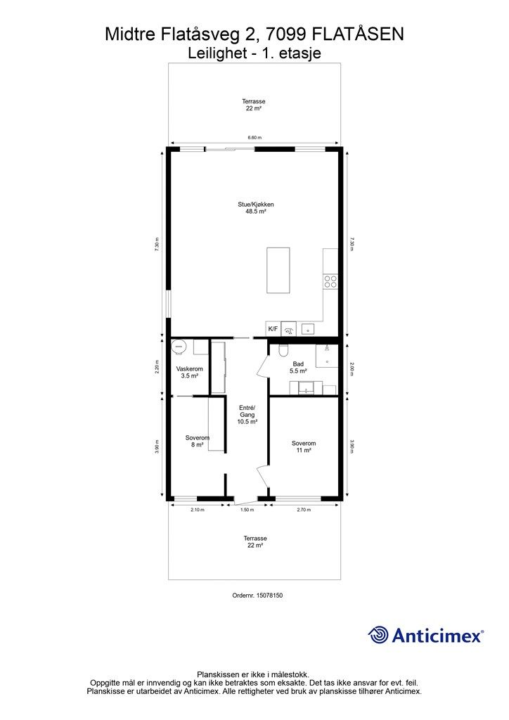 Planskisse 1. etasje. 