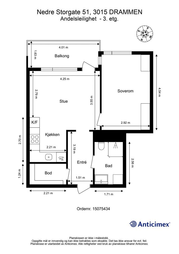 Plantegning - 3. etasje