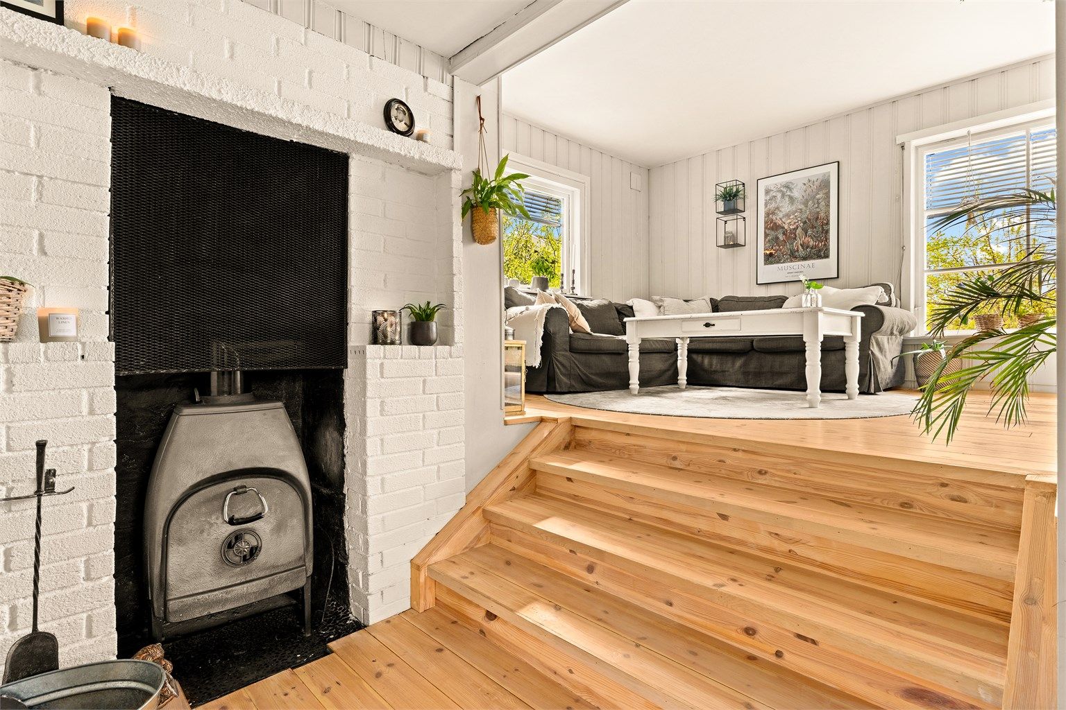 En vedovn bidrar med ekstra varme og hygge på kalde dager.