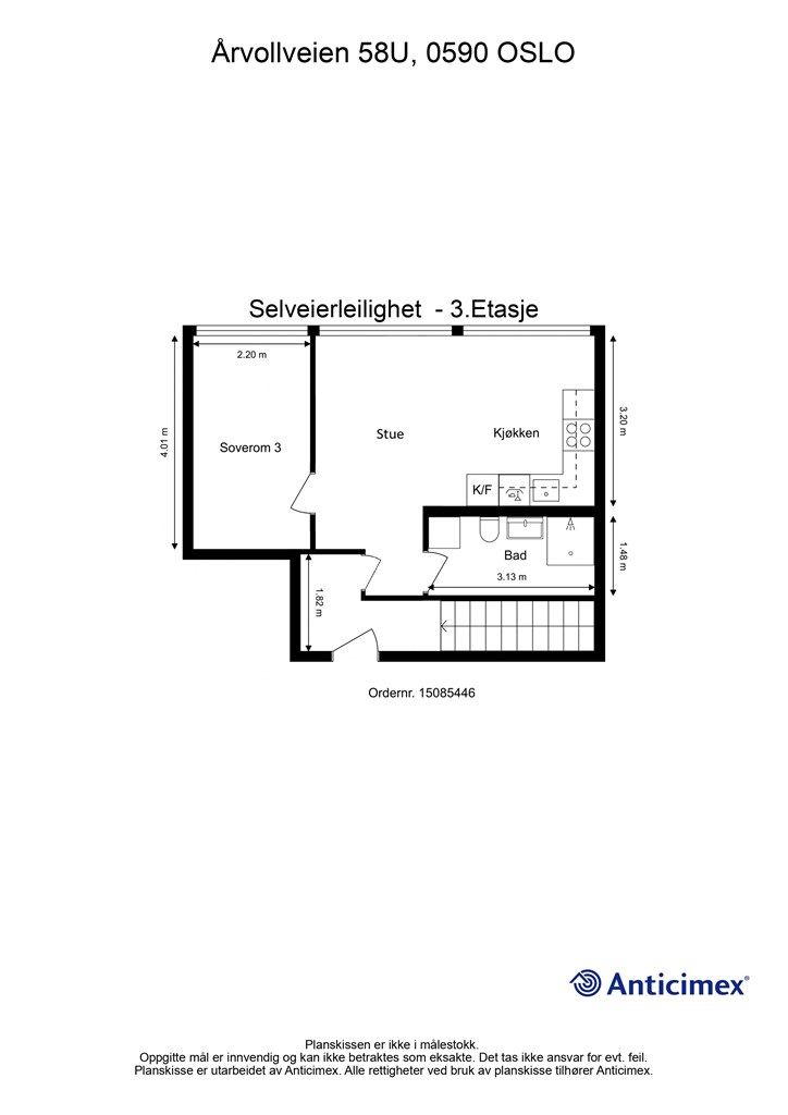 Alternativ plantegning ved etablering av hybel