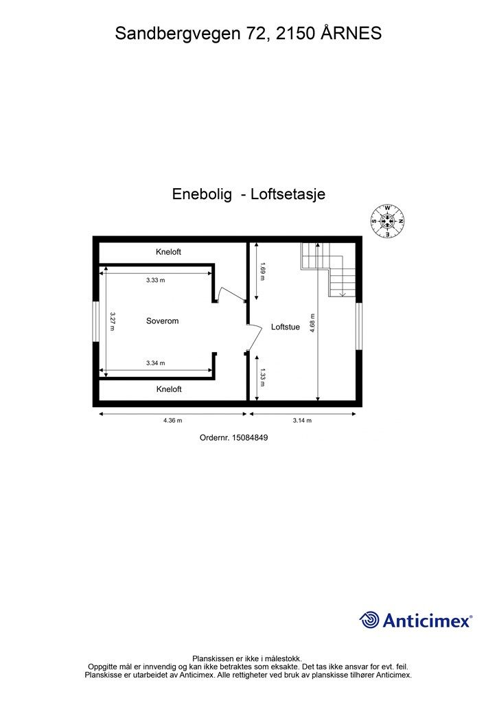 Plantegning - Loftsetasje