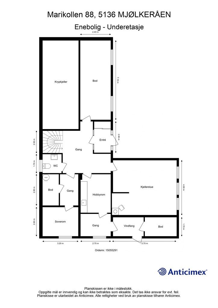 Plantegning underetasje