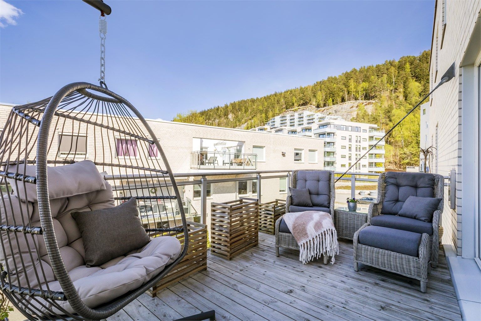 Her kan solen nytes fra ca. kl.17 til kl.21
