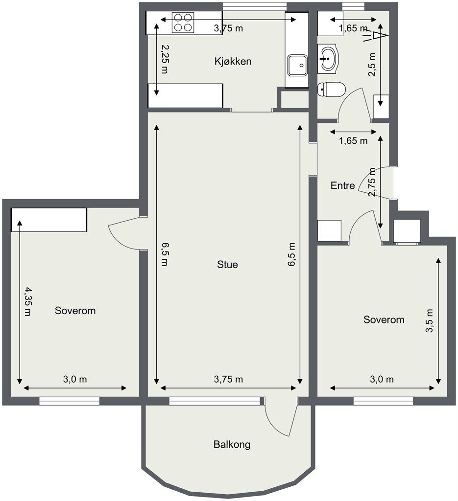 Plantegning, 4. etasje.